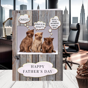Funny Cat Cute Dad Father's Day Card