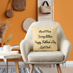 Funny Cat Dad Father's Day Gift Black Beige Trendy Cushion<br><div class="desc">Celebrate Father’s Day with a bold and funny cat dad quote: “Real Men Scoop Litter.” This custom black and beige throw pillow is the perfect gift for a proud cat dad with humour and heart. Ideal for pet lovers who appreciate feline-themed home decor, personalised gifts, or stylish DIY couch accents....</div>