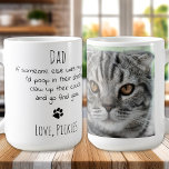 Funny Cat Dad Personalised Pet Photo Coffee Mug<br><div class="desc">Surprise the Cat Dad this Fathers day, his birthday or any occasion with this super cute and funny dog dad mug . "If someone else was my dad, I'd chew up their shoes, poop on their rug, and go find you !" Makes a perfect gift from the cat ! Personalise...</div>