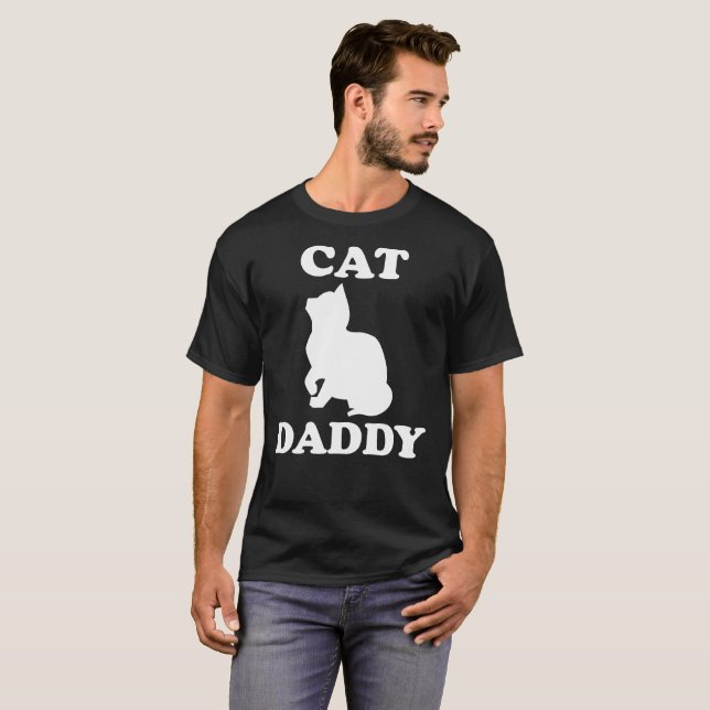 Funny Cat Daddy T-Shirt (Front Full)