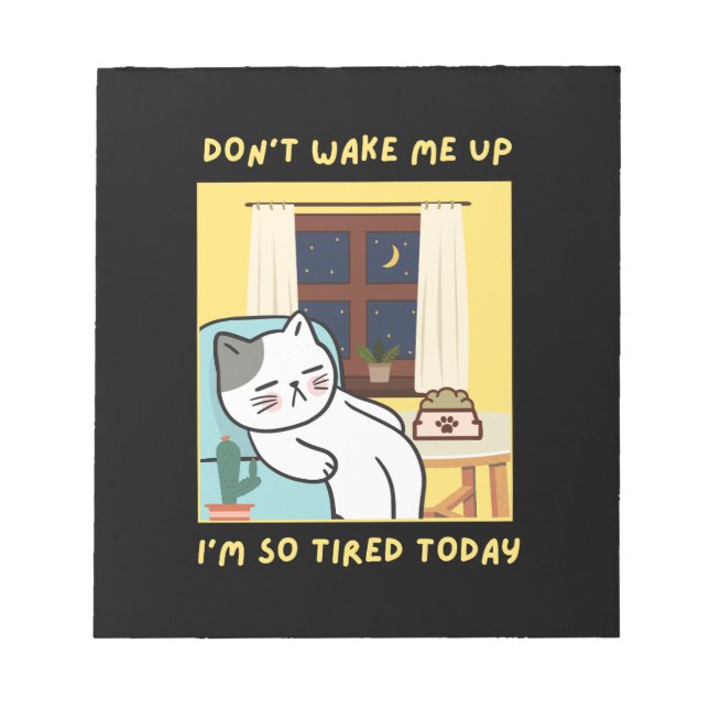 funny cat design for kids- trendy design for fun notepad (Front)