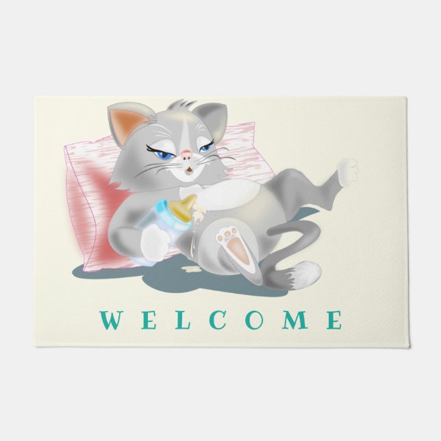 Funny Cat Doormat (Front)