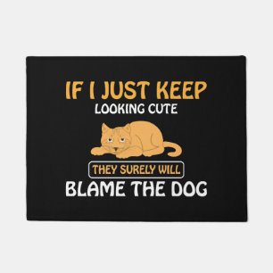 FUNNY CAT DOORMAT