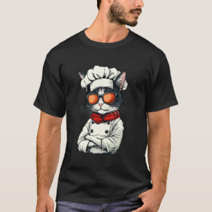 Funny Cat Dressed As A Chef Cook Cooking T-Shirt