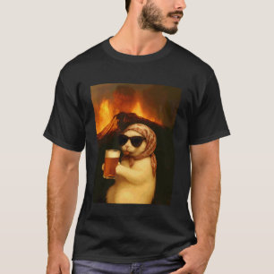 Funny Cat Drinking Beer Meme Chill Cat Halloween C T-Shirt