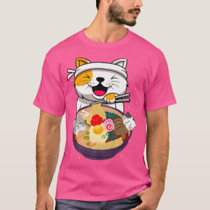 Funny Cat Eating Ramen, Japanese Culture & Food Lo T-Shirt
