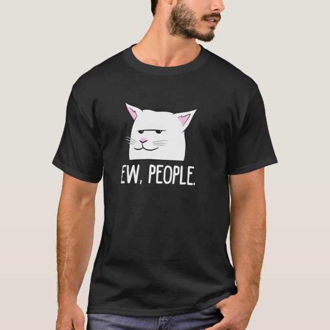 Funny Cat Ew People Love Cats Pullover (Front)