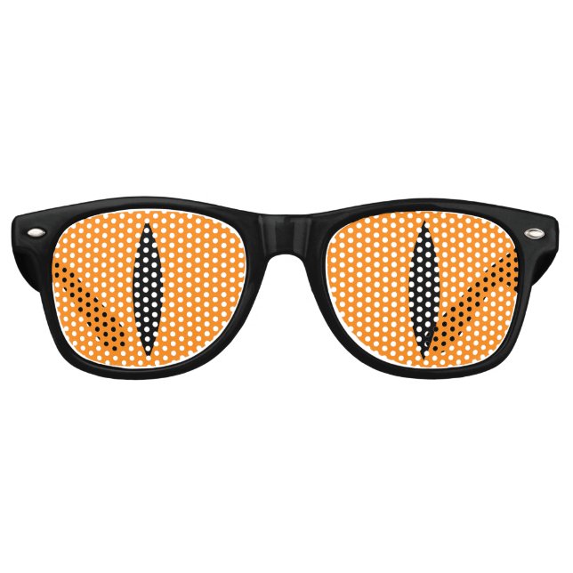 Funny Cat Eyes Glasses (Orange) (Front)