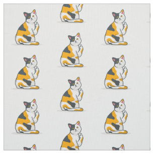 Funny Cat Fabric