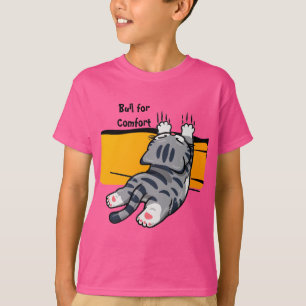 Funny Cat, Fat Cat, Funny Script, Modern Trendy R T-Shirt