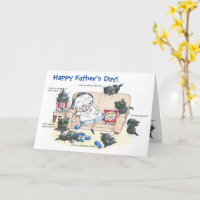 Funny cat Father's Day card
