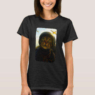 Funny Cat Fighter Jet Pilot Kitty Selfie T-Shirt