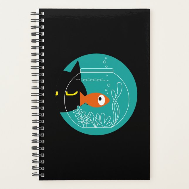 Funny Cat & Fish Planner – Kuro Catto + Kin-chan (Front)