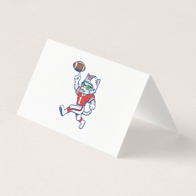 Funny Cat Football Player (Front)