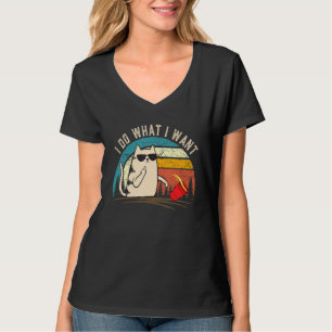 Funny Cat For Cat 2022 I Do What I Want Cat T-Shirt