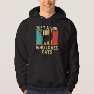 Funny Cat For Girls Kid Black Cat Cat Person Cats Hoodie