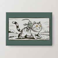 Funny Cat Frog Meme Mediaeval Vintage