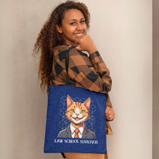 Funny Cat Gifts for Law Student Lawyer Enforcement Tote Bag