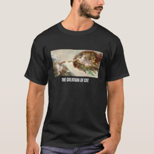 Funny Cat God Creation of Adam Art Michelangelo Je T-Shirt