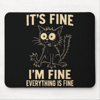Funny Cat Graphic Men Women Kids Weird Crazy Meme Mouse Pad