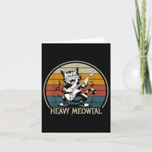 Funny Cat Guitar Shirt - Jamming Rock Cat Playing Card