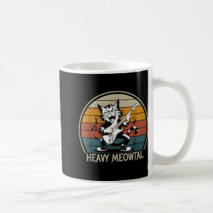 Funny Cat Guitar Shirt - Jamming Rock Cat Playing  Coffee Mug
