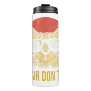 Funny Cat Hair Don't Care Card for Cat Lovers Thermal Tumbler