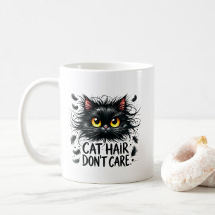 Funny cat hair sarcasm word art  coffee mug