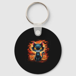 Funny Cat Halloween Costume Cat Lovers Mens Womens Key Ring