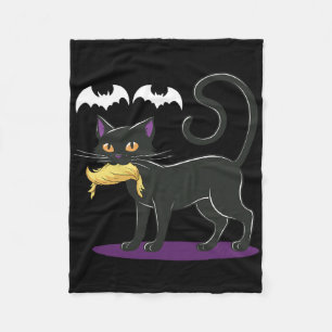 Funny Cat Halloween Voting Election Usa Fleece Blanket