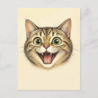 Funny Cat Happy Birthday & Celebration Greeting Postcard