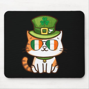 Funny Cat Happy St Patricks Day  Mouse Pad