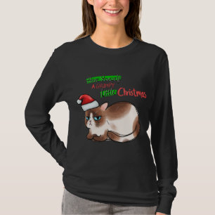 Funny Cat Have Yourself a Grumpy Little Christmas T-Shirt