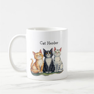 Funny Cat Herder Quote Cat Lover  Coffee Mug