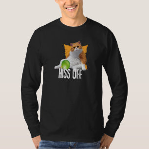 Funny Cat Hiss Off Meowy Cat Premium T-Shirt