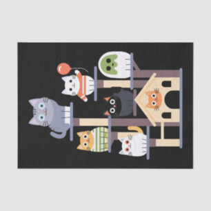 Funny Cat Horror Movies Cute Halloween Cat Kitty  Tissue Paper