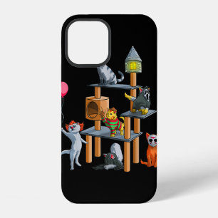 Funny Cat Horror Movies Cute Halloween for Cat Kit iPhone 12 Case