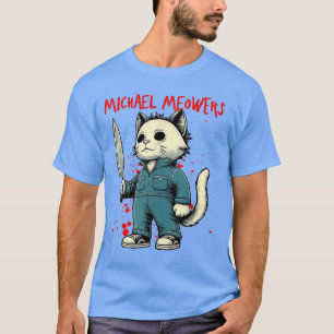 Funny Cat Horror Movies Cute Halloween for Cat Kit T-Shirt