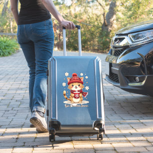 Funny Cat Hot Choco Season Merry Christmas Mom Dad