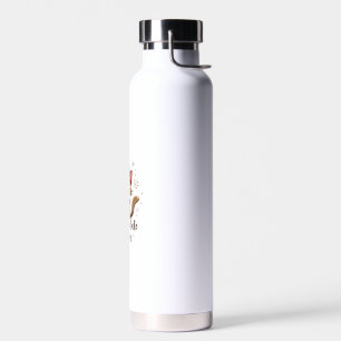 Funny Cat Hot Choco Season Merry Christmas Mum Dad Water Bottle