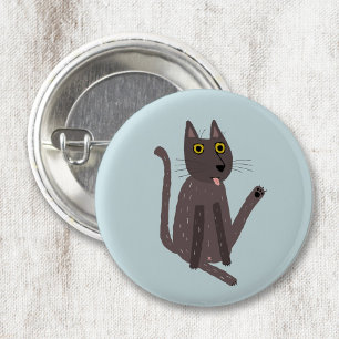 Funny Cat Humour 6 Cm Round Badge