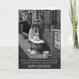 Funny Cat Humour Birthday Card
