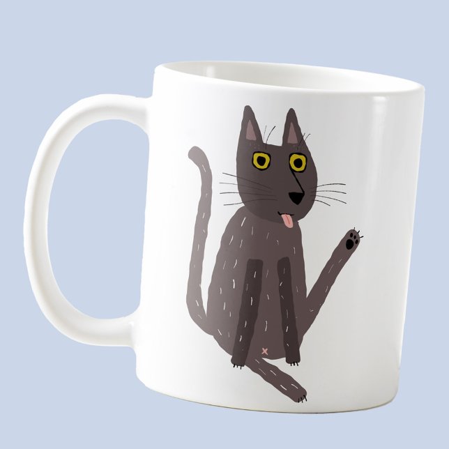 Funny Cat Humour Coffee Mug (Fun cat humor coffee mug)