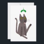 Funny Cat Humour Holiday Card<br><div class="desc">Enjoy a bit of holiday humour with this fun and cheeky cat design.  Original art by Nic Squirrell. Change the text on the back to customise.</div>