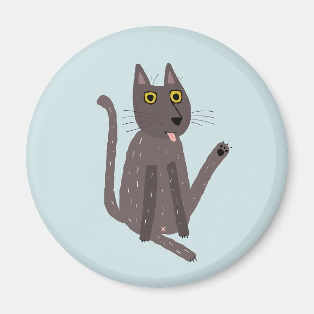 Funny Cat Humour Magnet (Front)
