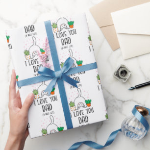 Funny Cat I Love You Dad A Hole Lot Wrapping Paper