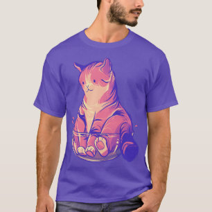 Funny cat if it fits it sits T-Shirt