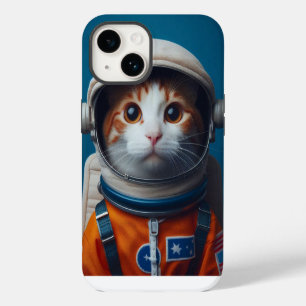 Funny Cat in Astronaut Gear - Space Adventure Desi iPhone 14 Case