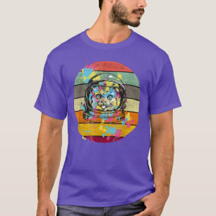 Funny Cat in Astronaut Helmet Vintage Cats and Spa T-Shirt