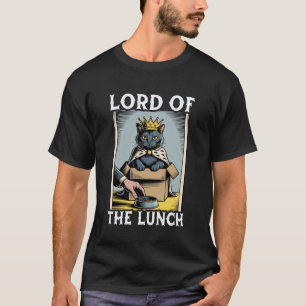 Funny Cat In Box Lord Of The Lunch Cat Lover Cat 3 T-Shirt